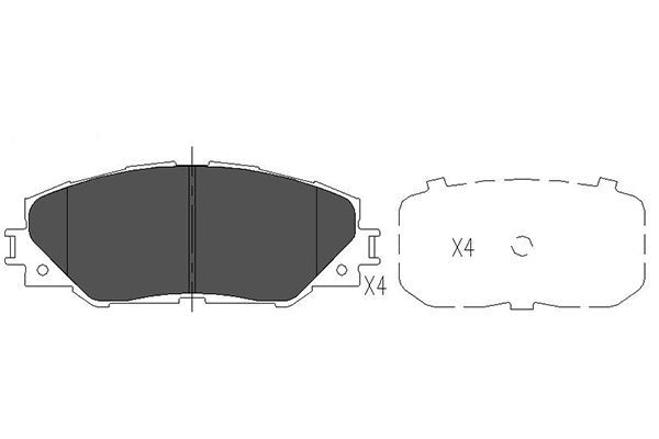 KAVO PARTS Комплект тормозных колодок, дисковый тормоз KBP-9026